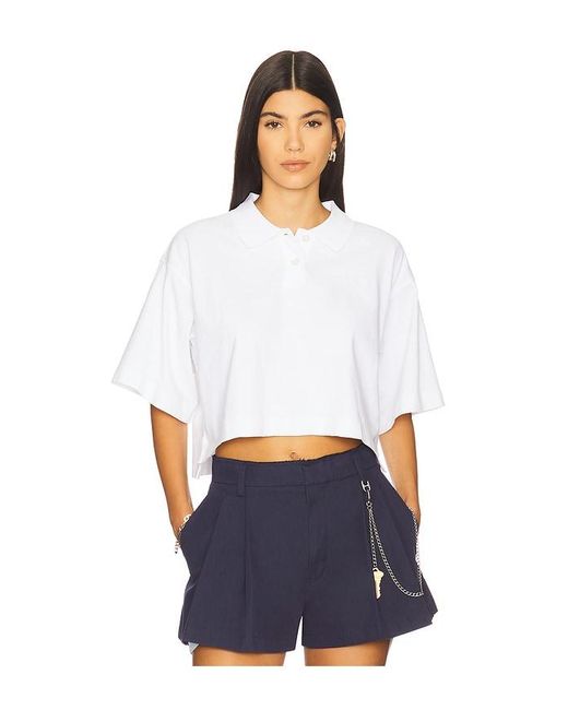 Cropped Polo T-Shirt En Color Blanco Talla (También En M, S, Xl, Xs) Alexander Wang de color White