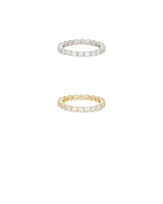 Shashi White Manchester Ring Set