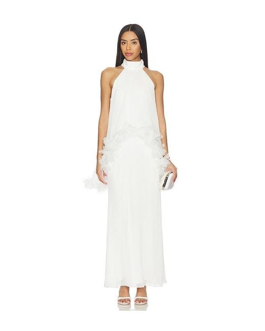 Elliatt White Poppy Layered Gown