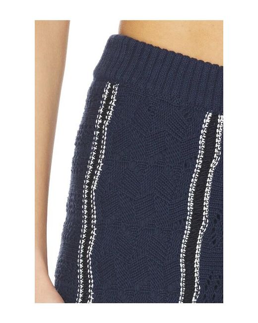 Central Park West Blue Amber Novelty Stitch Sweater Pant