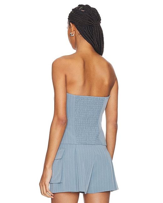 Margo Top En -Medium Talla (También En M) Line & Dot de color Blue