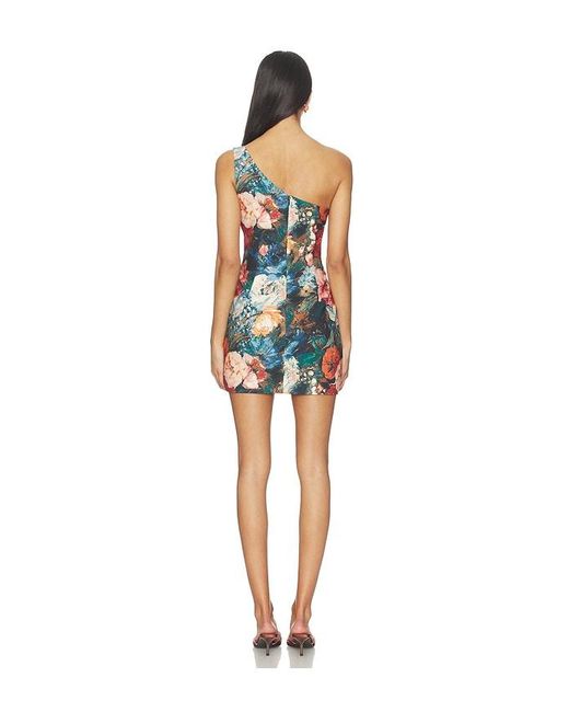 Prabal Gurung Multicolor Asymmetrical Shoulder Mini Dress