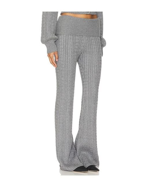 Lovers + Friends Gray X Emily Gemma Bessie Knit Pant