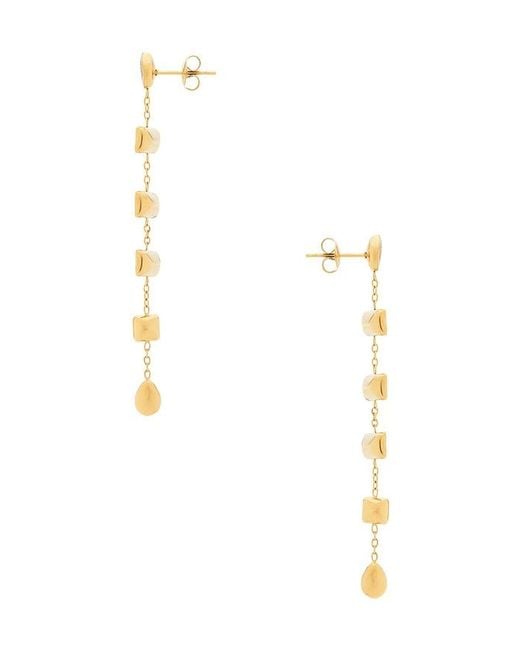 petit moments Multicolor Baguette Stone Drop Earrings