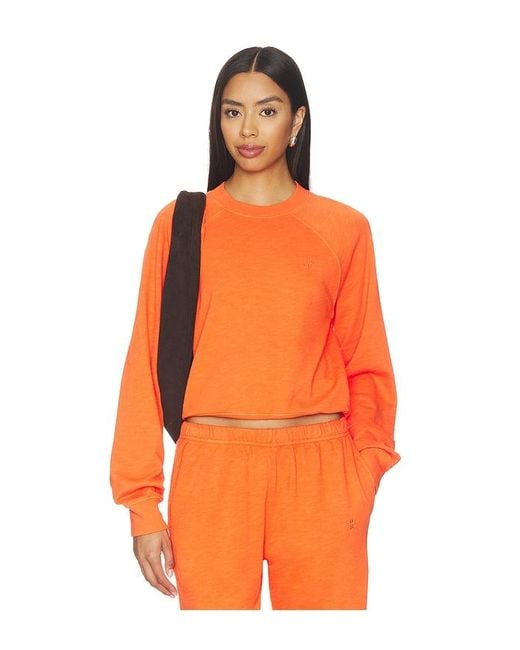 ÉTERNE Orange Shrunken Raglan Sweatshirt