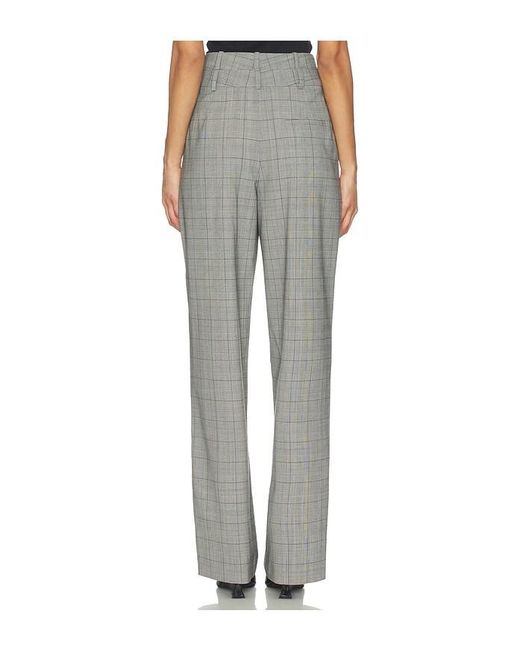 Monse Gray Double Waistband Tailored Wide Leg Pant