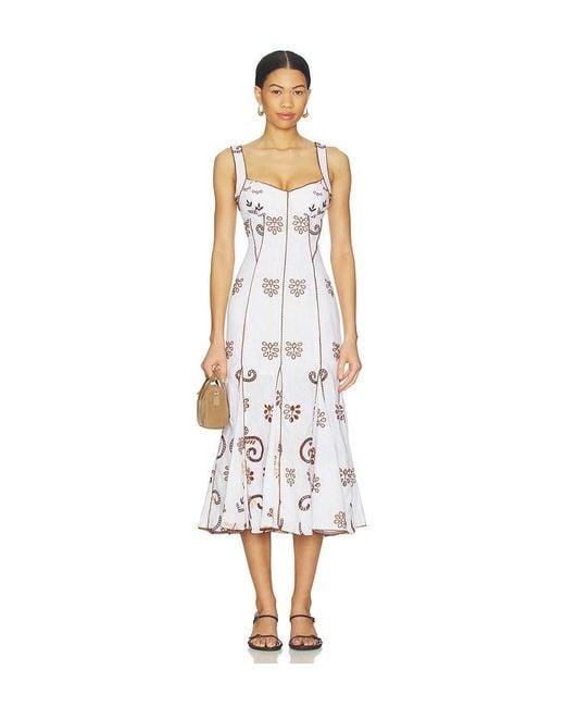 Charo Ruiz White Naia Long Dress