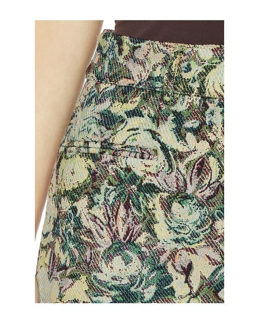 Ganni Green Tapestry Jacquard Pant