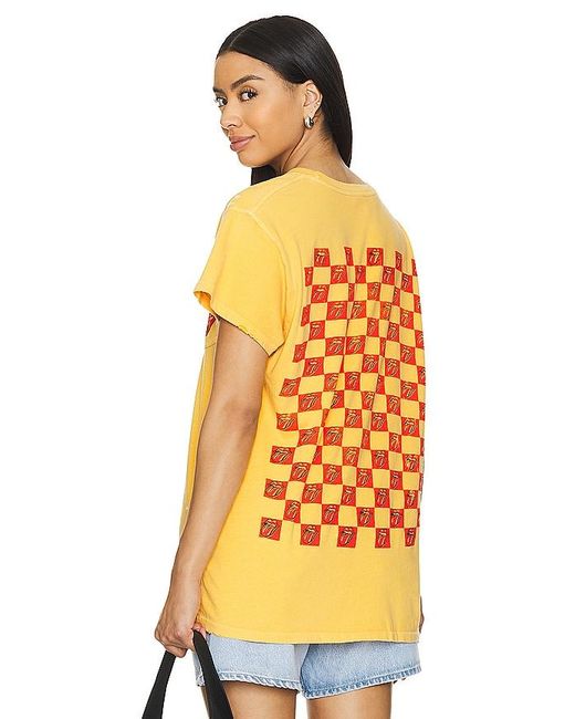 Camiseta rolling stones MadeWorn de color Yellow