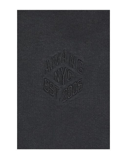 Alexander Wang Black Prestyled Slashed Crewneck With Polo Dickie