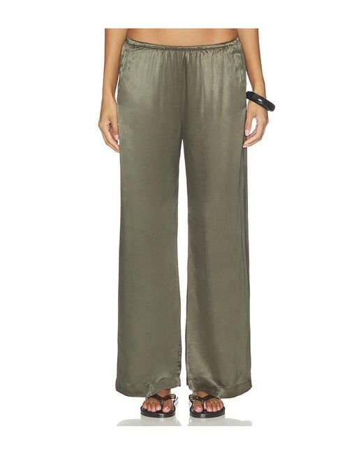 Bobi Green Wide Leg Pants
