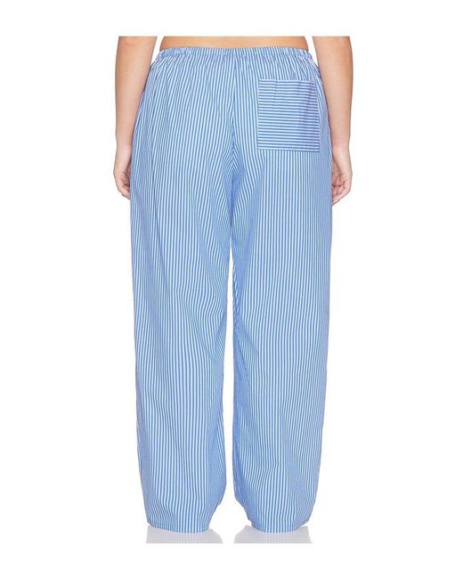GOOD AMERICAN Blue Poplin Pull On Pants