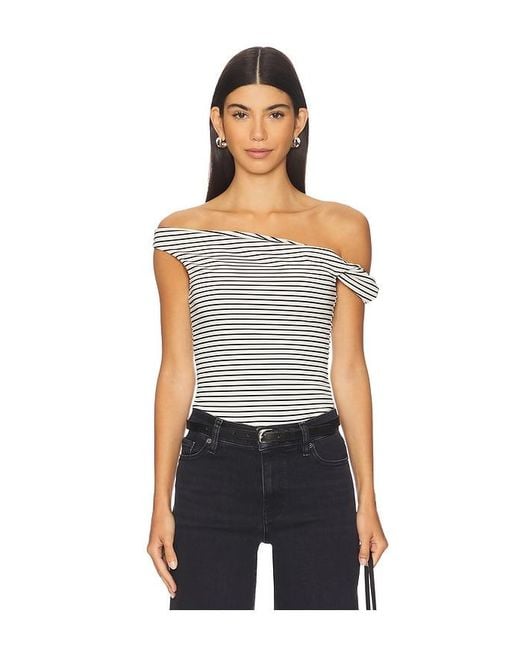 ALL THE WAYS Blue Amber Off Shoulder Top