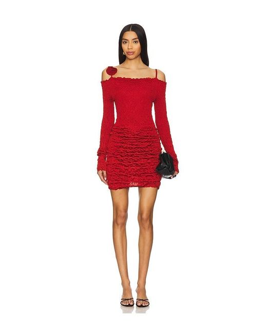 Maygel Coronel Red Parga Dress