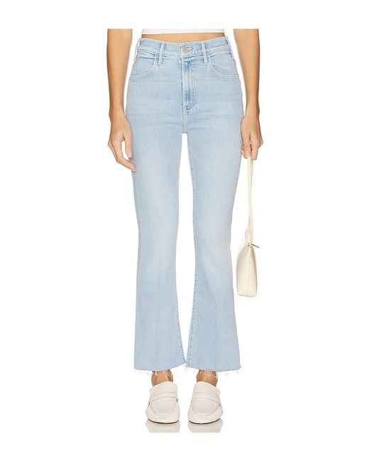Mother Blue The Hustler Ankle Fray Jeans