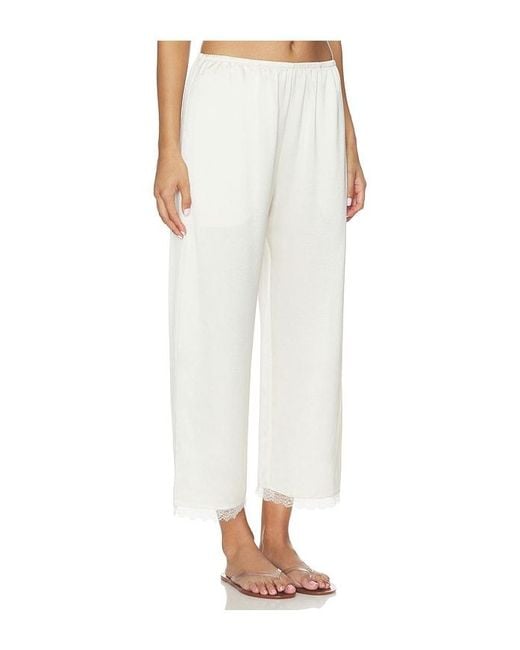 Leset White Barb Lace Crop Pant