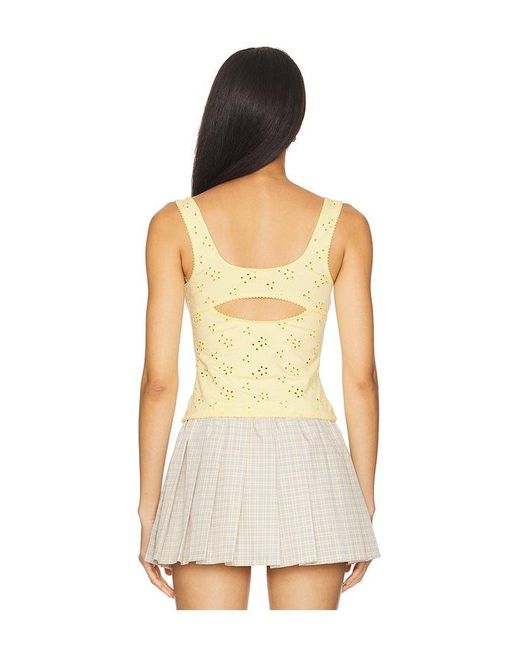Free People White Full Bloom Eyelet Cami