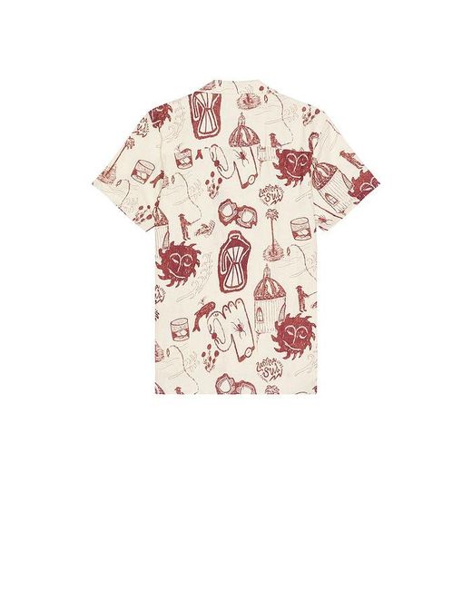 Oas White Cantina Cuba Linen Shirt for men
