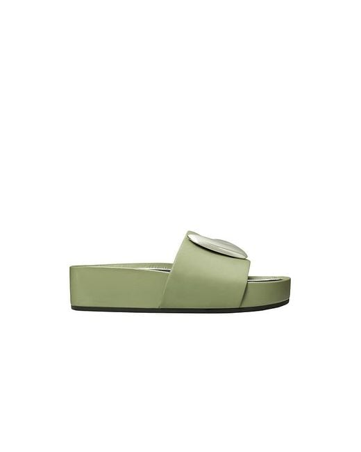 Tory Burch Green Pantolette Patos Platform