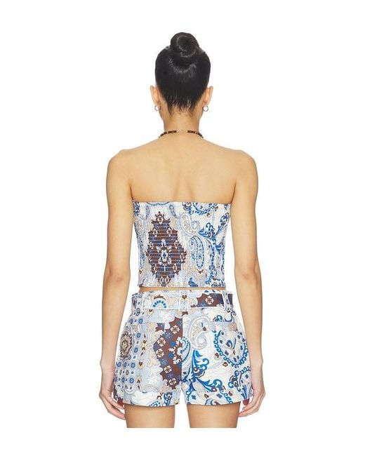 Central Park West White Inez Paisley Hankercheif Bandau