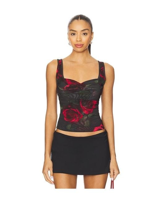 GOOD AMERICAN Black Mesh Bustier