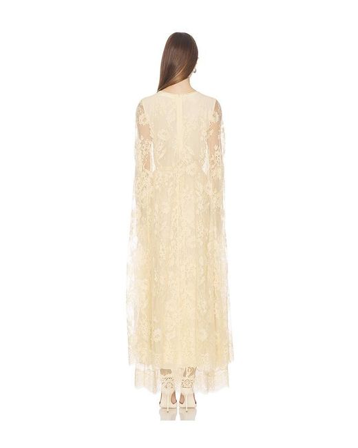 Zimmermann Natural Valiant Lace Caped Maxi Dress