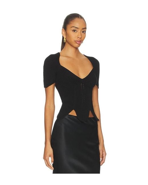 Cult Gaia Black Eliza Top