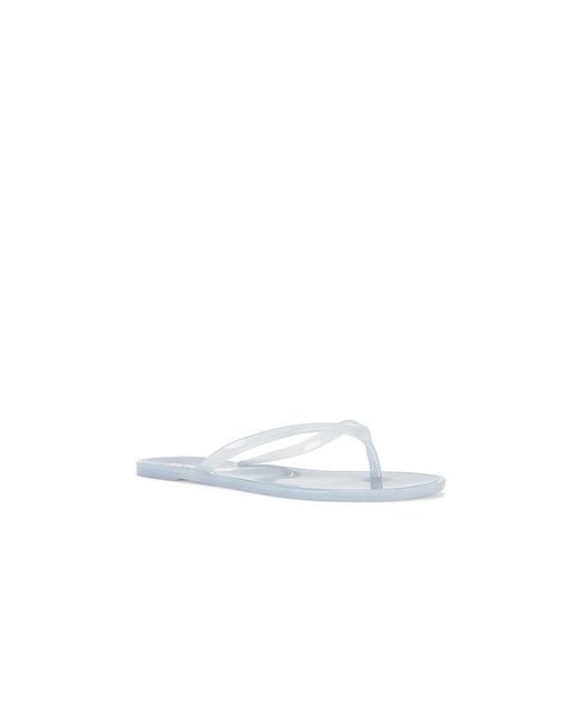 Black Suede Studio White Flip Flops Crystal