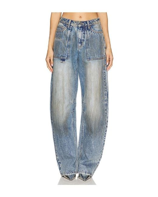 AFRM Blue Rhett Carpenter Barrel Jeans