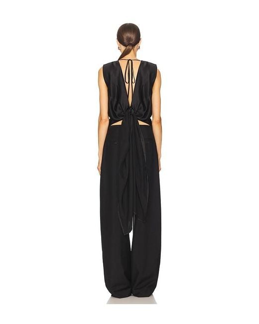 Helmut Lang Black Scarf Drape Top