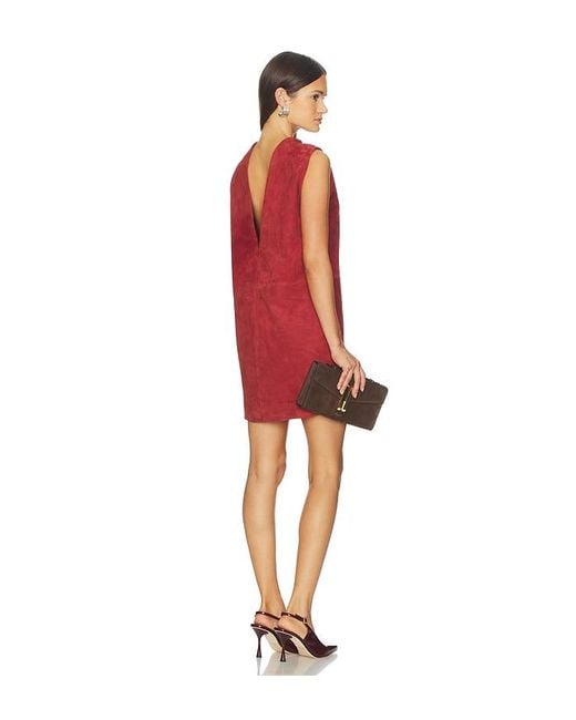 SRG Red Mona Suede Dress