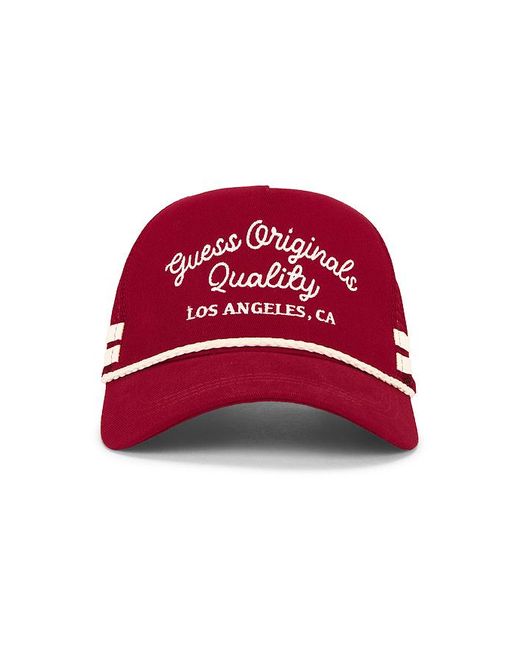 Guess Red Vintage Trucker Hat for men