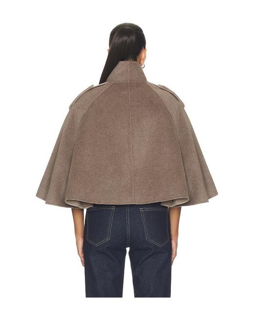 Jonathan Simkhai Brown Yara Cape Jacket