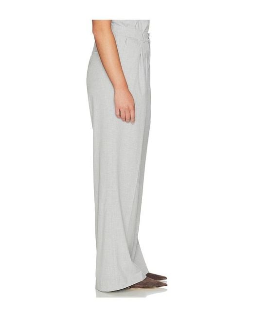 GOOD AMERICAN White Essential Suiting Trousers