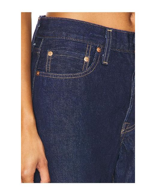 Levi's Blue 501 90S Cuff Straight Jeans