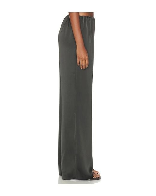 Lovers + Friends Black Alette Satin Pants