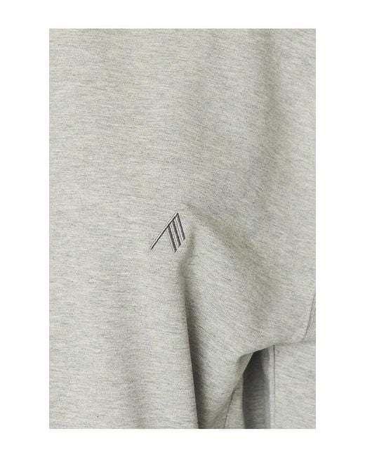 The Attico Gray Fleece Tie Sweatshirt