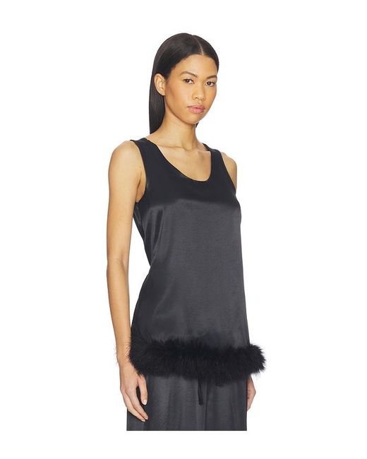 Sleeper Black Bisou Bisou Top With Feathers