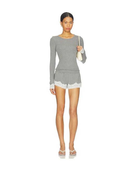 Lovers + Friends Gray Melow Short