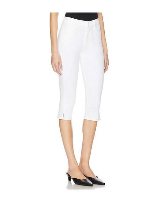 Mother White The Stunner Zip Bunny Snip Jeans