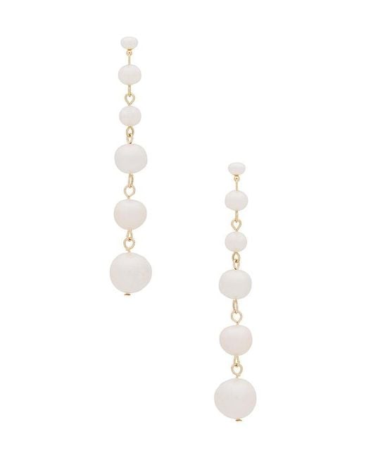 Ettika White Multi Freshwater Linear Earrings