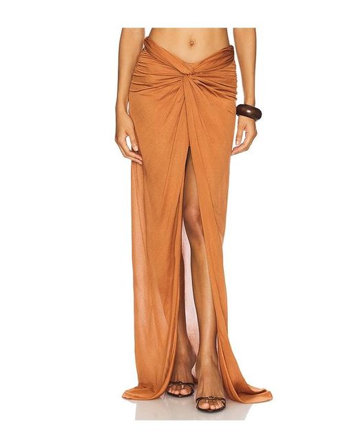 GIUSEPPE DI MORABITO Orange Knotted Skirt