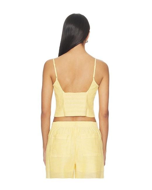 Jonathan Simkhai Yellow Lenora Bustier Top