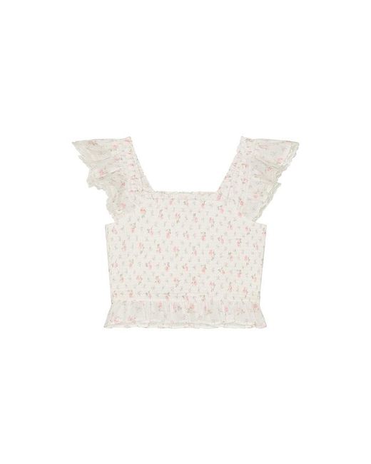 LoveShackFancy White Tween Jeanna Top