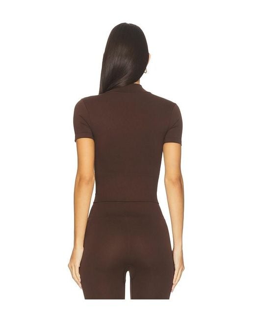 WellBeing + BeingWell Brown Jules Seamless Top