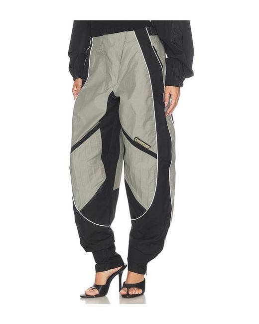 The Attico Gray Cotton Nylon Pant