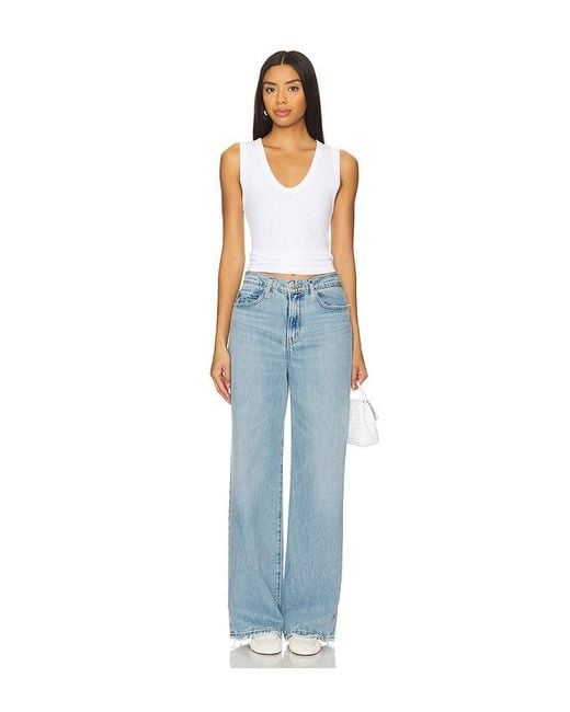 Enza Costa White Textured Rib Sleeveless U
