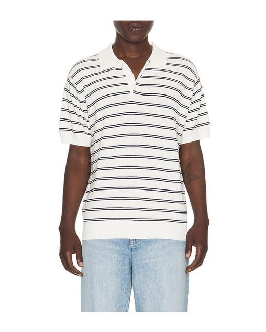 DUNST Blue Striped Polo for men