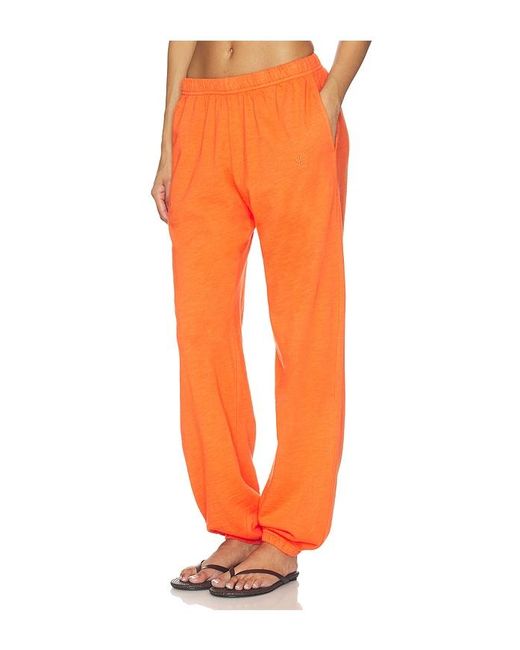 ÉTERNE Orange Boyfriend Pocket Sweatpant