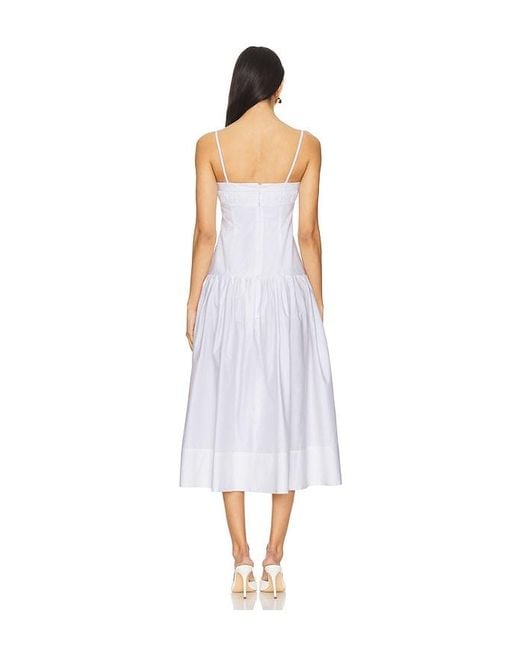 LPA White Katya Midi Dress